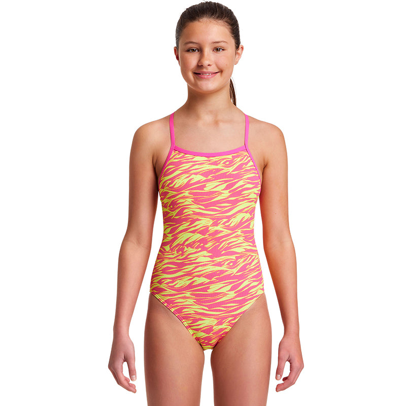 Funkita - Paddling Pink - Girls Tie Me Tight One Piece – Aqua Swim Supplies