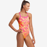 Funkita - Snow Caps - Ladies Tie Me Tight One Piece