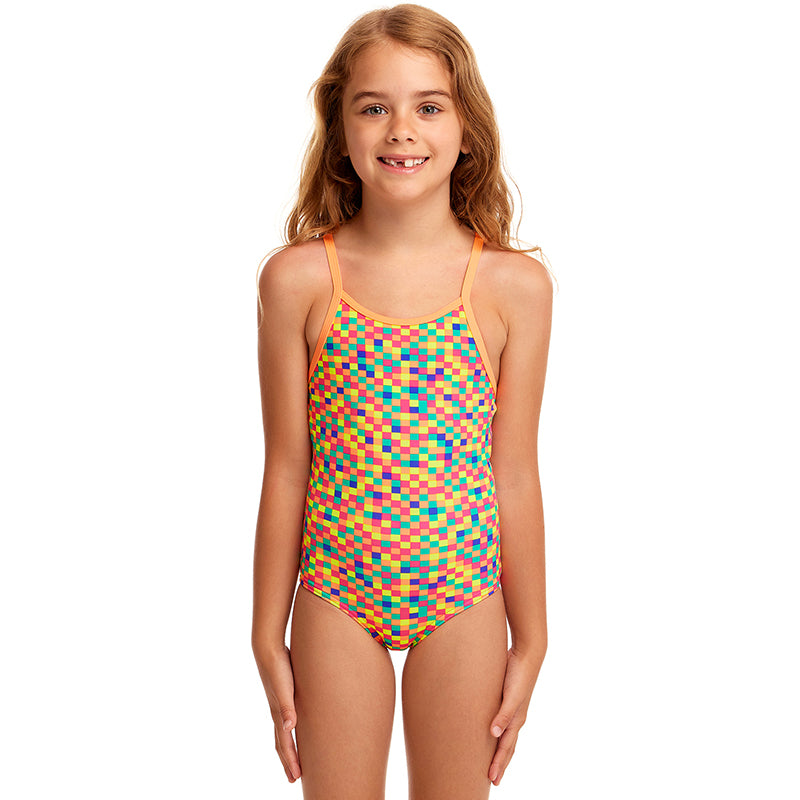 Funkita - Square Stare - Toddlers Girls Printed One Piece