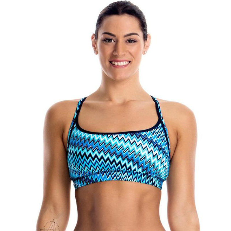 Funkita - Static Blur - Ladies Bikini Sports Top