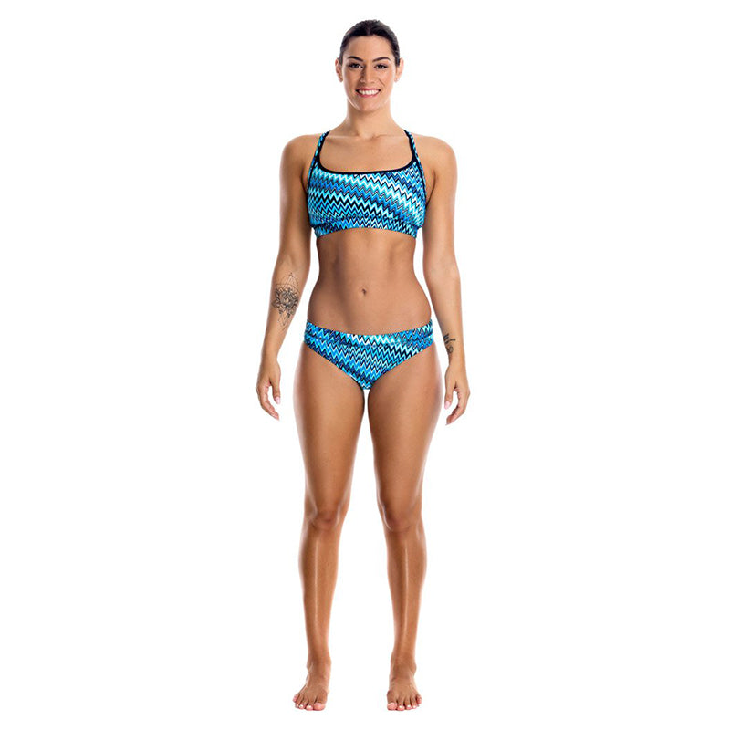 Funkita - Static Blur - Ladies Bikini Sports Top