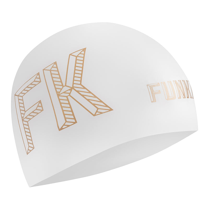 Funkita - Stencilled White Seamless Swim Cap