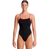 Funkita - Still Black - Ladies Cut Away Tie Back One Piece