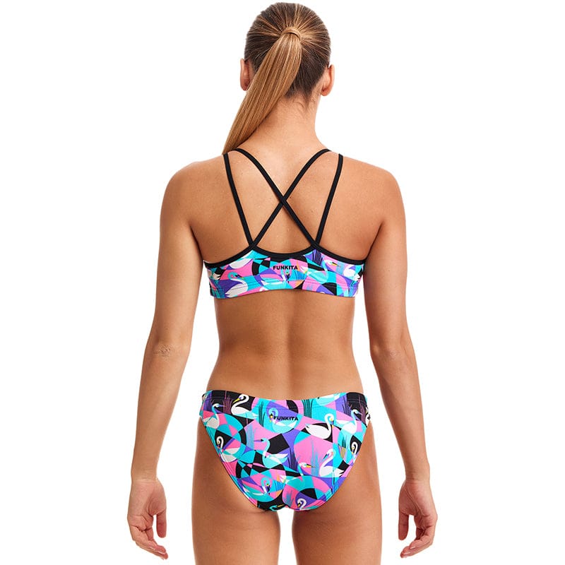 Funkita - Swan Around - Girls Eco Criss Cross Two Piece