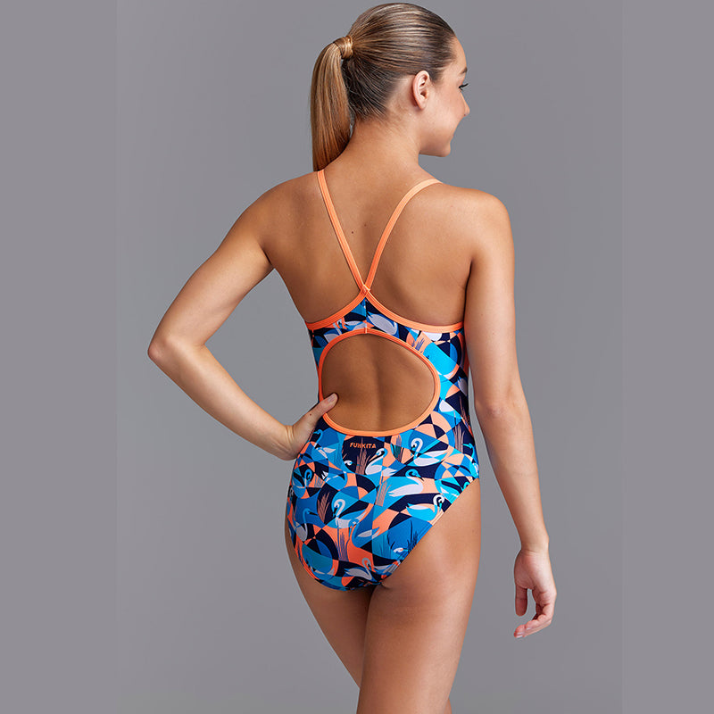 Funkita - Swan Song - Girls Eco Diamond Back One Piece