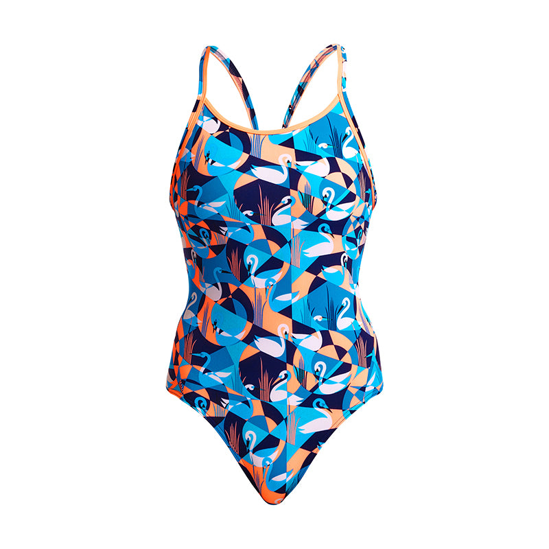 Funkita - Swan Song - Ladies Eco Diamond Back One Piece