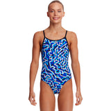 Funkita - Ticker Tape - Girls Diamond Back One Piece