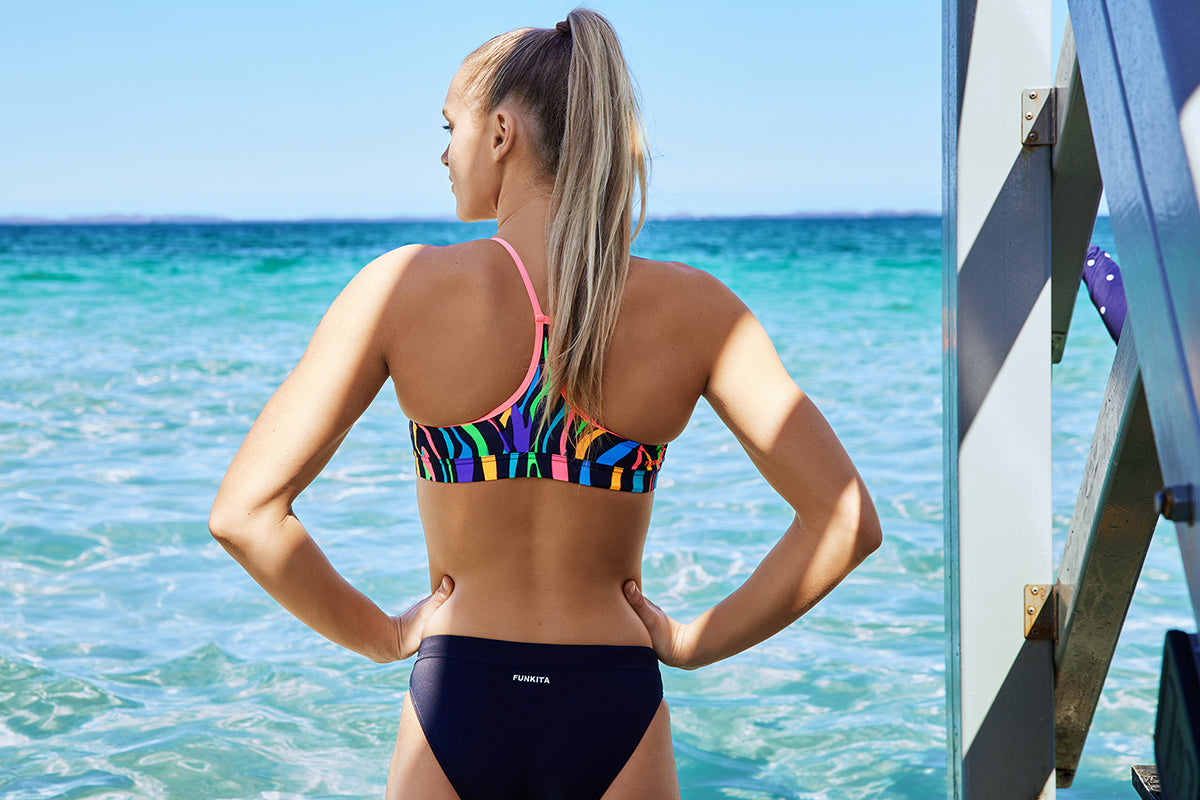 Funkita - Tiger Town - Ladies Swim Crop Top