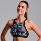Funkita - Tropic Tag - Ladies High Neck Active Crop Top