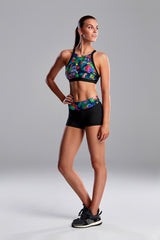 Funkita - Tropic Tag - Ladies High Neck Active Crop Top