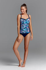 Funkita - Tropical Bliss - Ladies Ruched Panelled Tankini