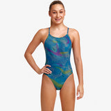 Funkita - Wires Crossed - Girls Diamond Back One Piece
