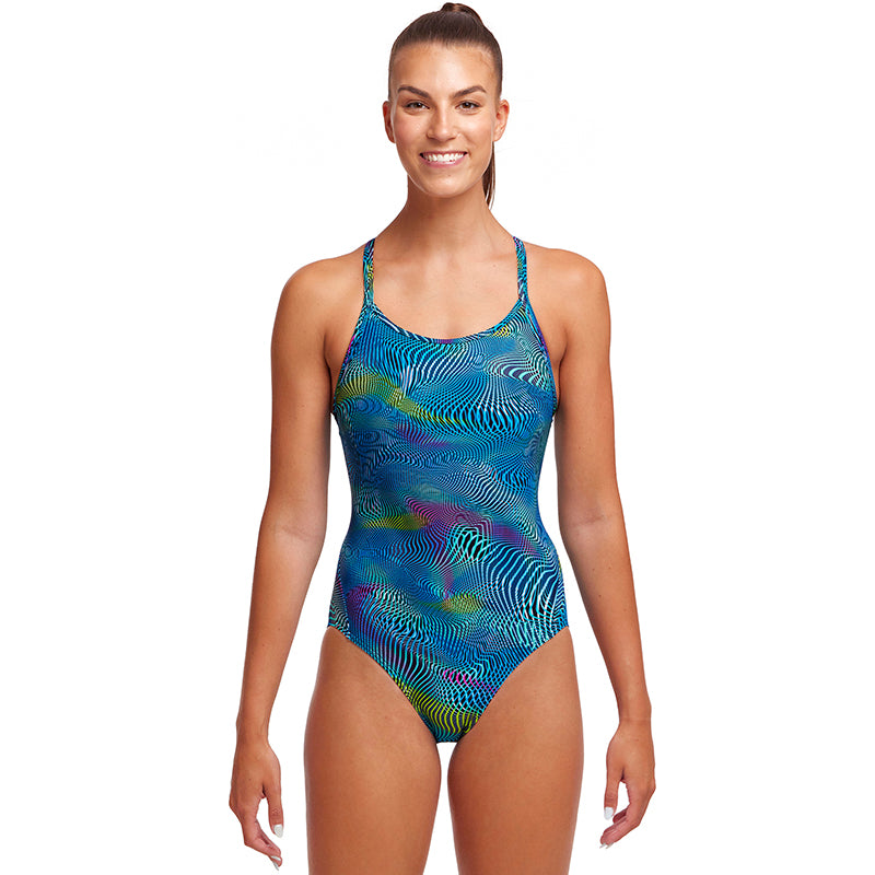 Funkita - Wires Crossed - Ladies Diamond Back One Piece