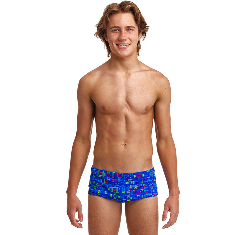 Funky Trunks - Backed Up - Boys Eco Sidewinder Trunks