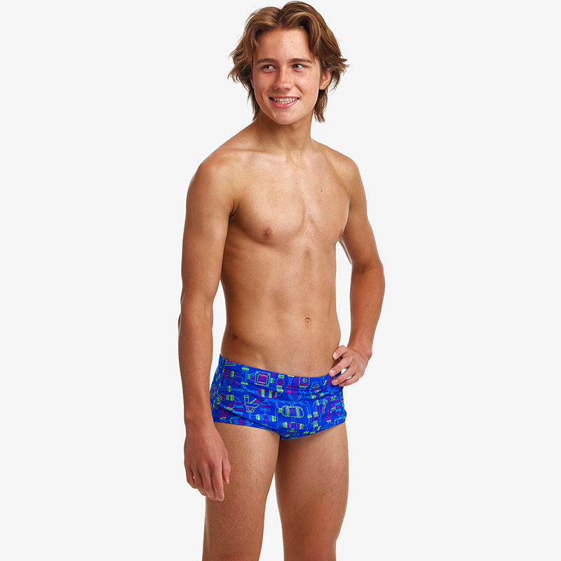 Funky Trunks - Backed Up - Boys Eco Sidewinder Trunks