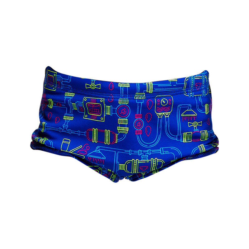 Funky Trunks - Backed Up - Toddlers Boys Eco Printed Trunks