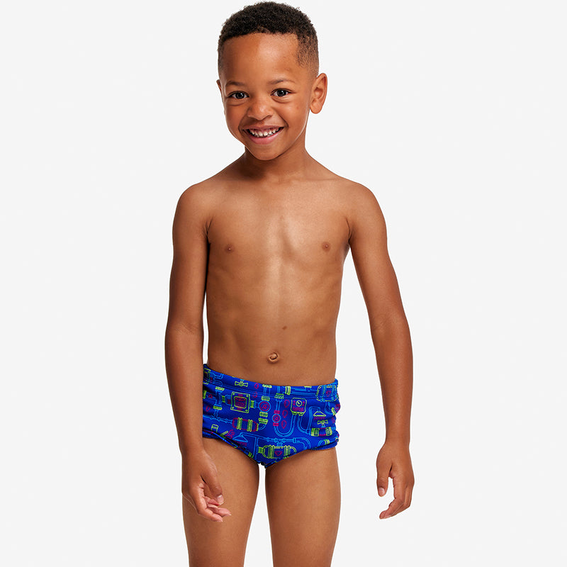 Funky Trunks - Backed Up - Toddlers Boys Eco Printed Trunks