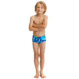 Funky Trunks - Bashed Blue - Toddler Boys Printed Trunks