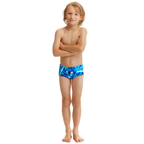 Funky Trunks - Bashed Blue - Toddler Boys Printed Trunks