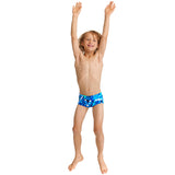 Funky Trunks - Bashed Blue - Toddler Boys Printed Trunks