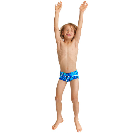 Funky Trunks - Bashed Blue - Toddler Boys Printed Trunks