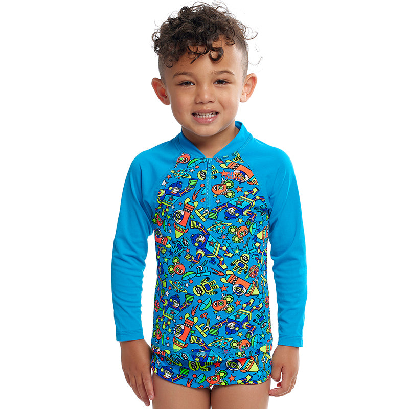 Funky Trunks - Beep Beep - Toddler Boys Zippy Rash Vest – Aqua Swim ...