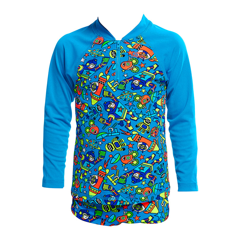 Funky Trunks - Beep Beep - Toddler Boys Zippy Rash Vest