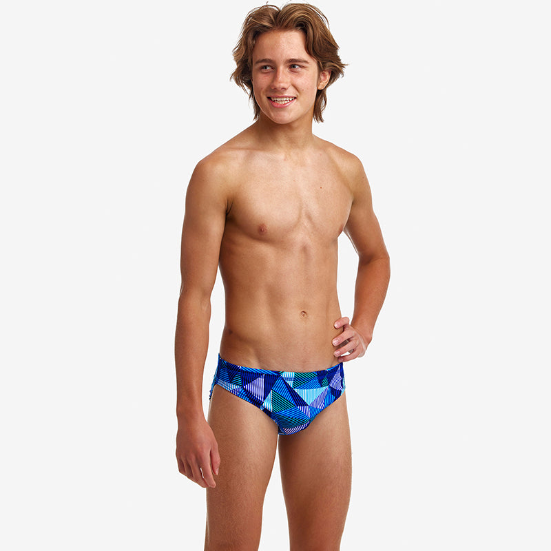 Funky Trunks - Blue Bars - Boys Classic Briefs