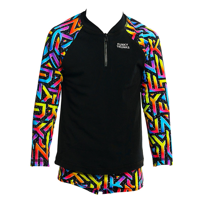 Funky Trunks - Brand Galaxy - Toddler Boys Zippy Rash Vest
