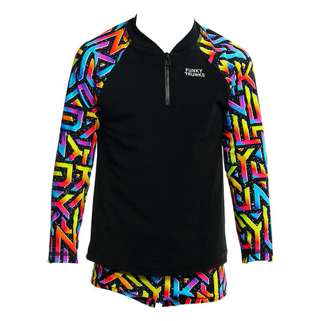 Funky Trunks - Brand Galaxy - Toddler Boys Zippy Rash Vest