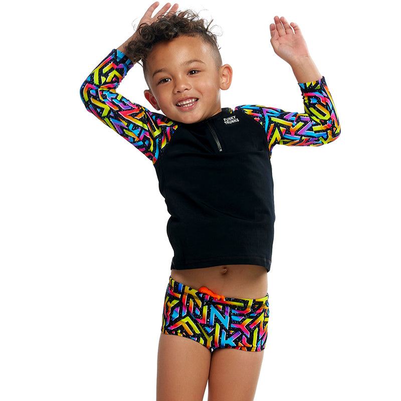 Funky Trunks - Brand Galaxy - Toddler Boys Zippy Rash Vest