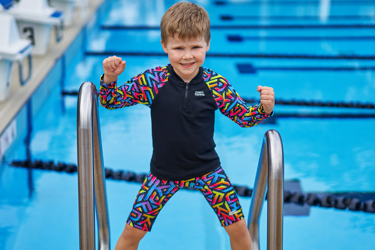 Funky Trunks - Brand Galaxy - Toddler Boys Zippy Rash Vest