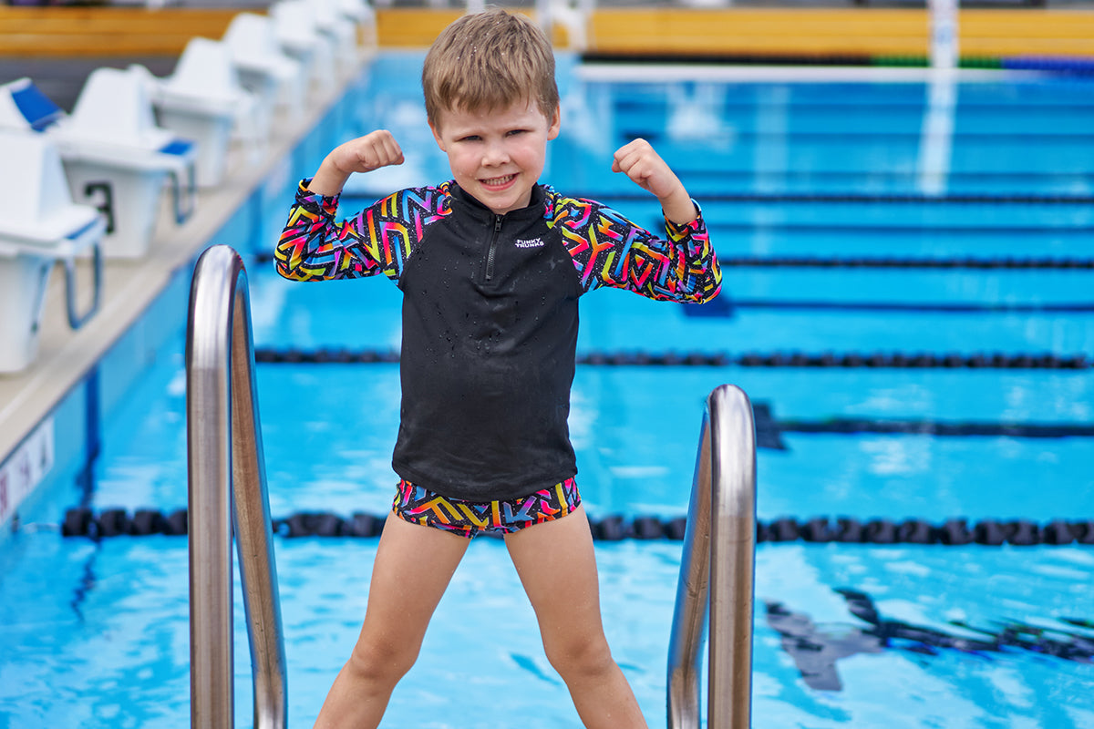 Funky Trunks - Brand Galaxy - Toddler Boys Zippy Rash Vest