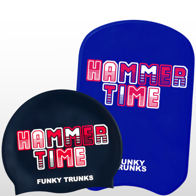 Funky Trunks - Hammer Time Swim Hat & Kickboard Set