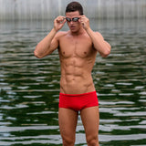 Funky Trunks - Still Red - Mens Plain Front Trunks