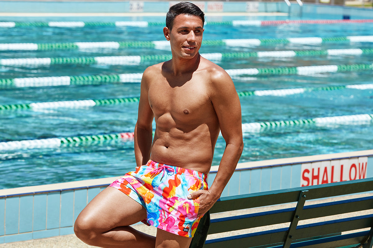 Funky Trunks - Messy Monet - Mens Shorty Shorts Short