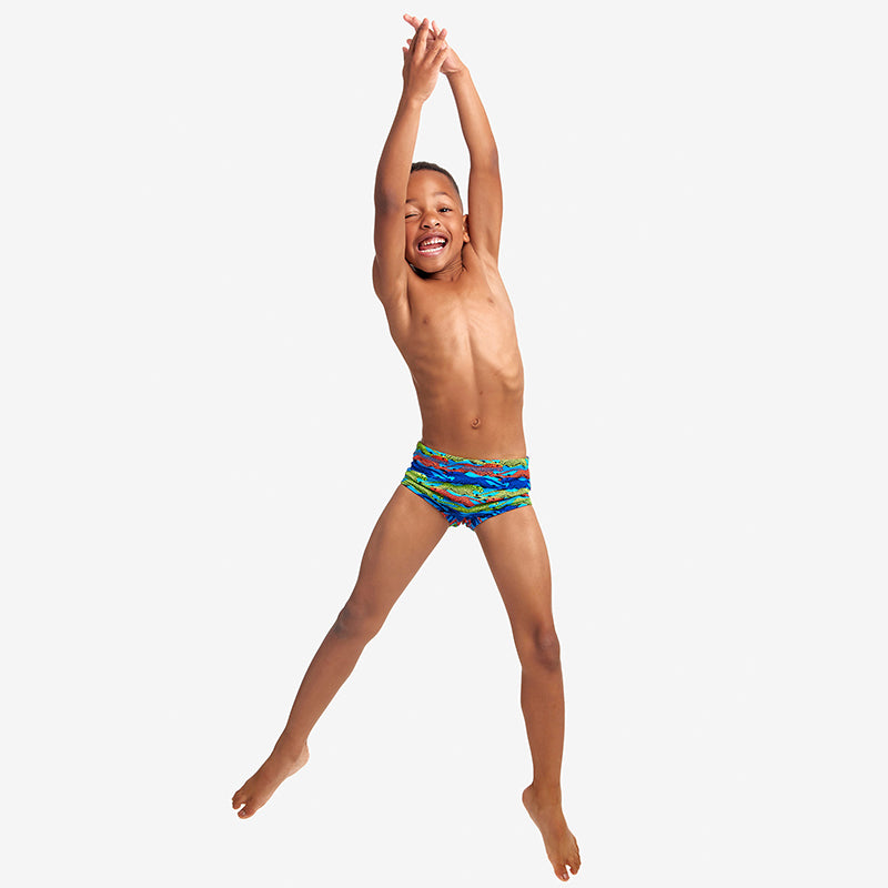 Funky Trunks - No Cheating - Toddler Boys Eco Printed Trunks