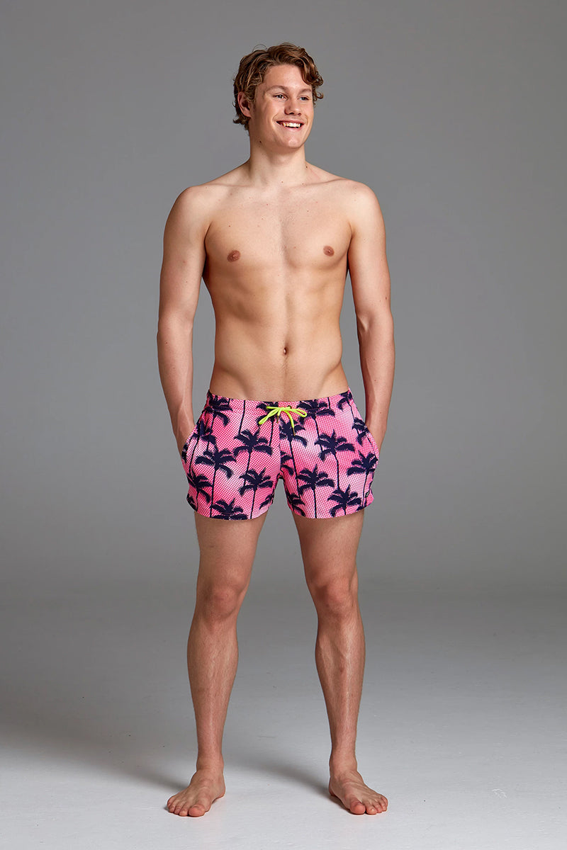 Funky Trunks - Pop Palms - Mens Shorty Shorts Short