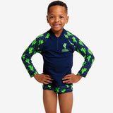 Funky Trunks - Prickly Pete - Toddler Boys Zippy Rash Vest