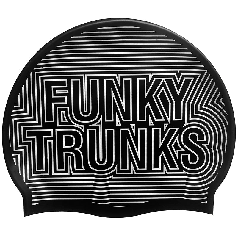 Funky Trunks - Silver Lines - Silicone Swimming Cap