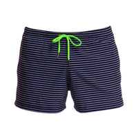 Funky Trunks - White Stripes - Mens Shorty Shorts Short