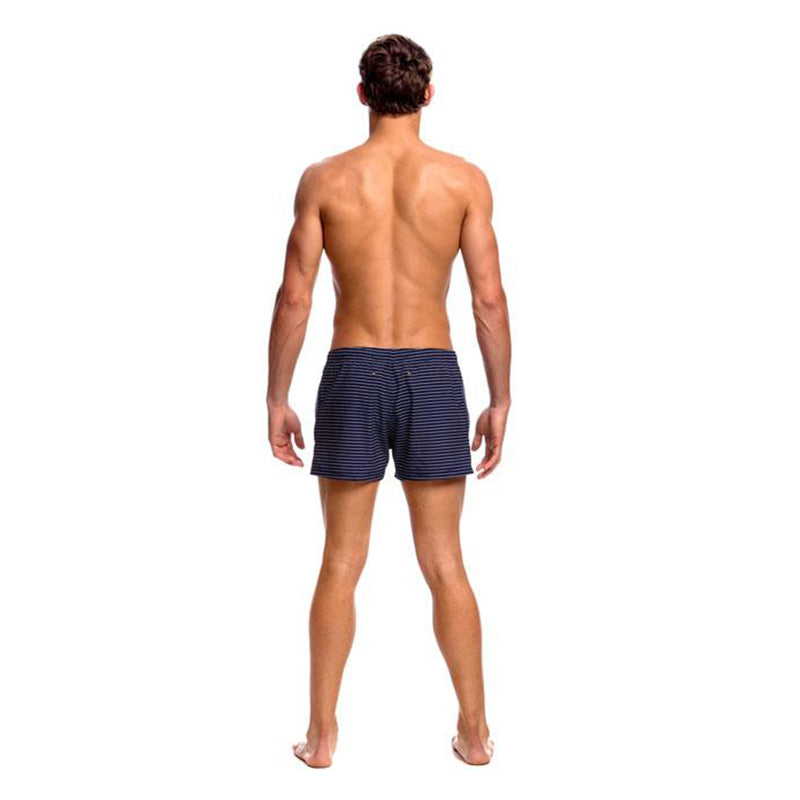 Funky Trunks - White Stripes - Mens Shorty Shorts Short