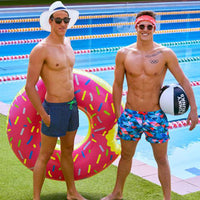 Funky Trunks - White Stripes - Mens Shorty Shorts Short