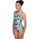 Maru - 3D Pacer Auto Back Girls Swimsuit - Multi