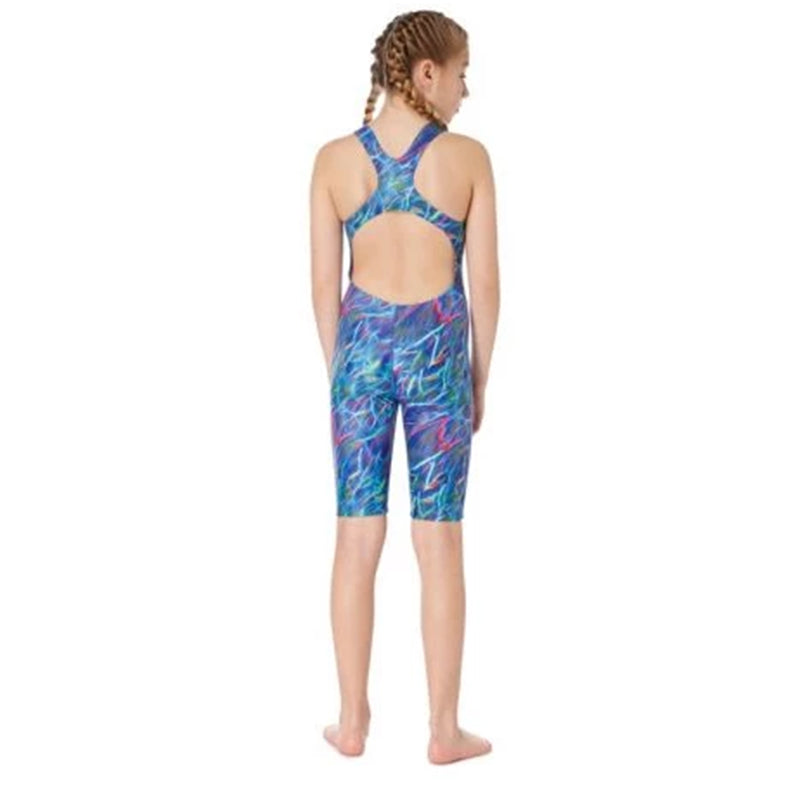 Maru Girls Swimwear - Aquarius Pacer Legsuit - Blue/Pink