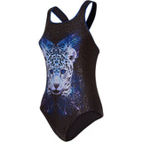 Maru - Blue Eyes Vee Back Ladies Swimsuit - Black