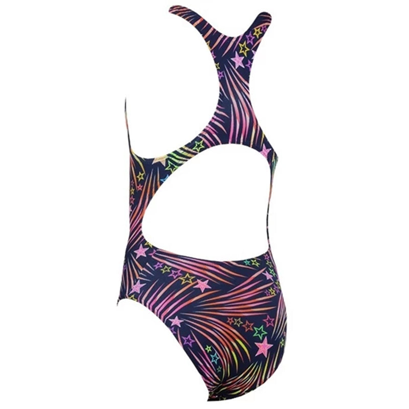 Maru - Boom Pacer Rave Back Girls Swimsuit - Navy/Pink