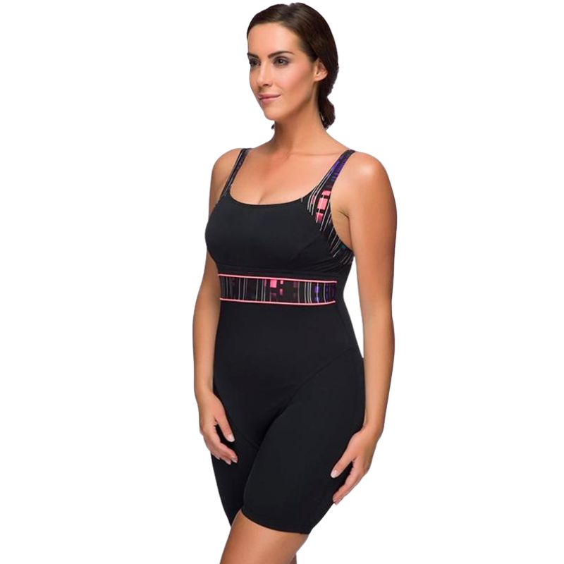 Maru - Cascade Pacer Panel Ladies Legsuit - Black/Coral
