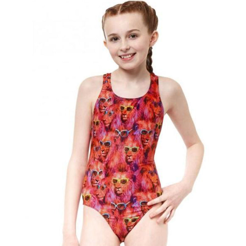 Maru - Cool Catz Rave Back Girls Swimsuit - Coral