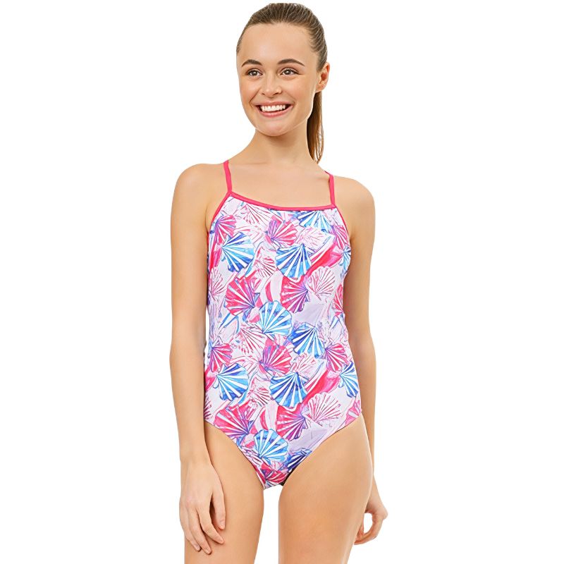 Maru - Fanshell Ecotech Sparkle Jay Back Ladies Swimsuit - Pink/Blue